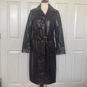 NWT Topshop Full Length Belted Trench Coat Size 6